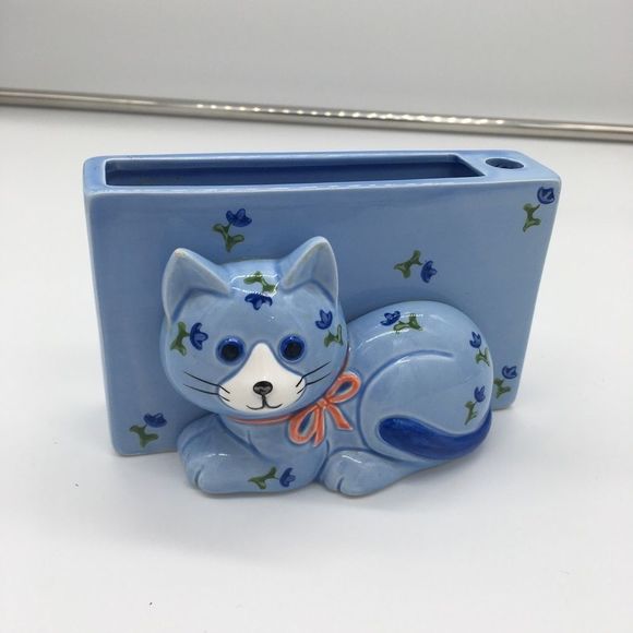 Otagiri Other - Vintage 70’s 80’s Otagiri Cat Kitten Kitty Notepad and Pen Holder